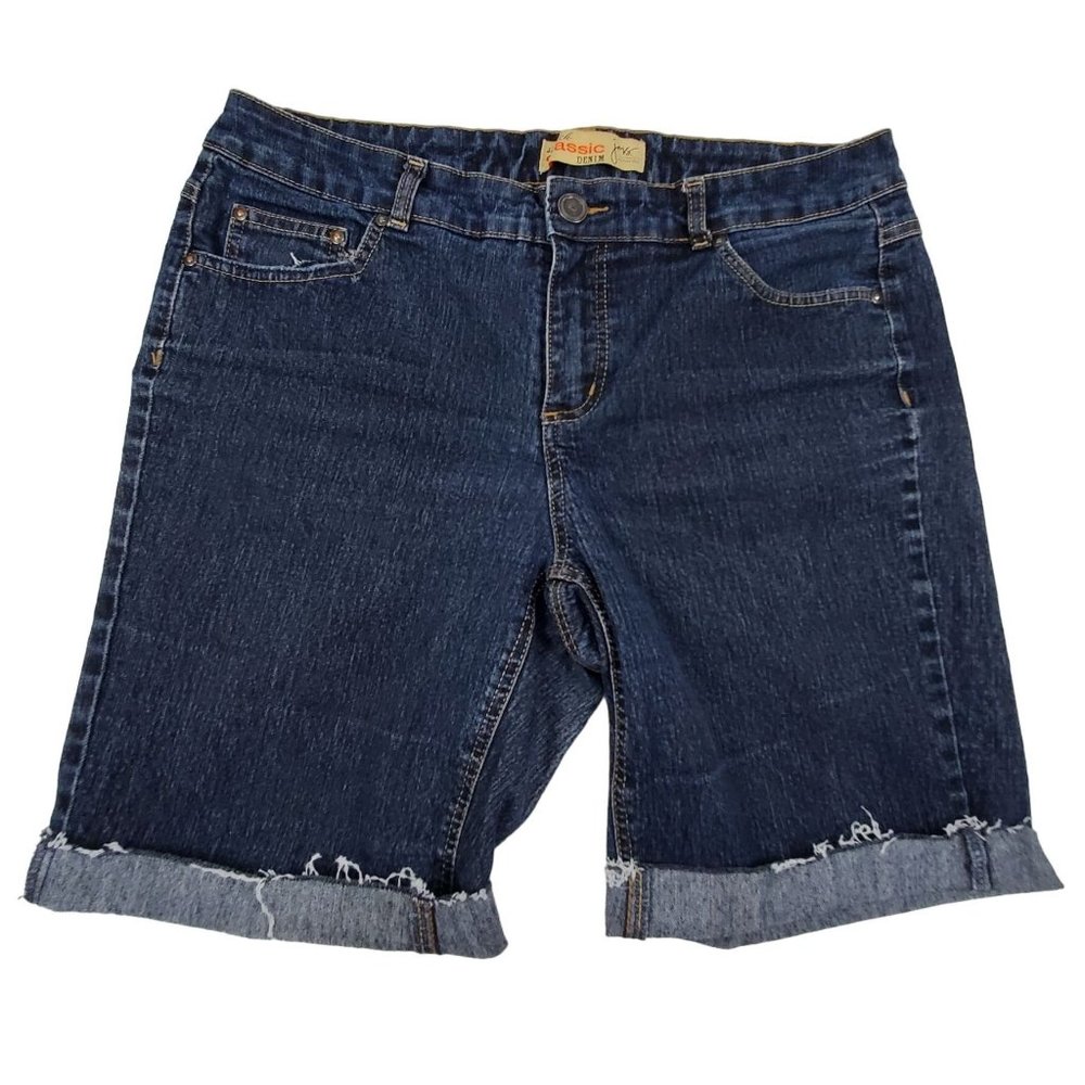 Just My Size JMS Womens Jean shorts sz 16W stretch classic denim